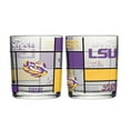 thumbnail image 1 of Logo Brands LSU Tigers 12oz. Quilted Stained Two-Pack Rocks Glass Set, 1 of 1