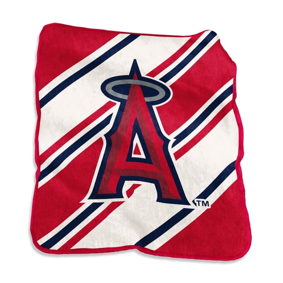 Logo Brands Los Angeles Angels 50" x 60" Raschel Stripe Throw Blanket