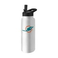 thumbnail image 1 of Logo Brands 617-S34QB-8 Miami Dolphins Quencher Logo Flip Top Water Bottle, 1 of 1