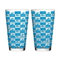 thumbnail image 1 of Logo Brands Miami Marlins Two-Pack Gridiron Stained 16oz. Pint Glass Set, 1 of 1