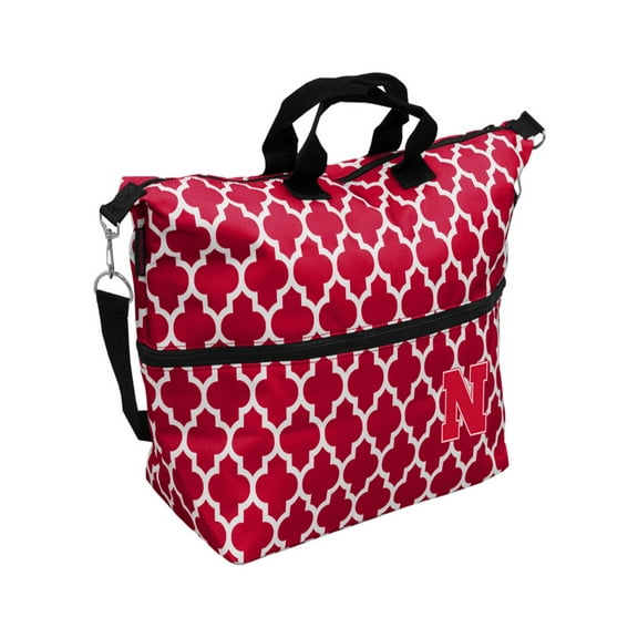 Logo Brands NCAA Team Quatrefoil Expandable Tote