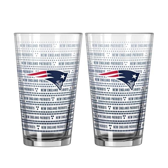 Logo Brands New England Patriots Two-Pack Chant Fade 16oz. Pint Glass Set