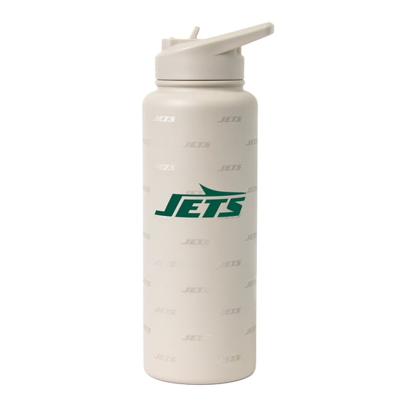 Logo Brands New York Jets 34oz. Sand Ghost Quencher Bottle