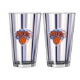 thumbnail image 1 of Logo Brands New York Knicks Two-Piece 16oz. Striped Pint Glass Set, 1 of 1