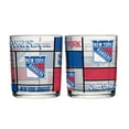 thumbnail image 1 of Logo Brands New York Rangers 12oz. Quilted Stained Two-Pack Rocks Glass Set, 1 of 1
