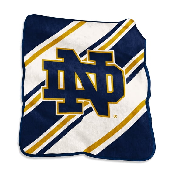 Logo Brands Notre Dame Fighting Irish 50" x 60" Raschel Stripe Throw Blanket