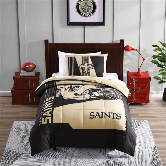 Logo Brands Orleans Saints Status Bed In A Bag Twin