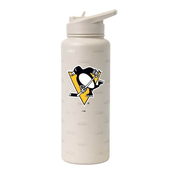 Logo Brands Pittsburgh Penguins 34oz. Sand Ghost Quencher Bottle