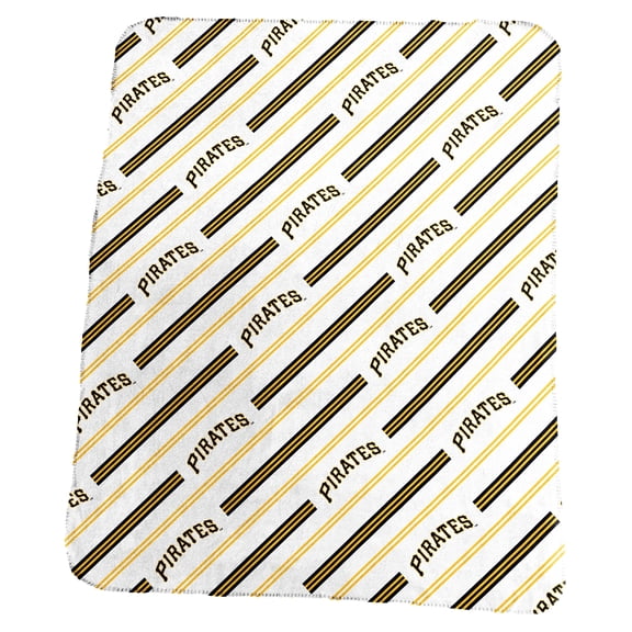 Logo Brands Pittsburgh Pirates 50" x 60" Classic Vertical Stripe Fleece Throw Blanket