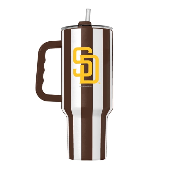 Logo Brands San Diego Padres 40oz Vertical Stripe Powder Coat Tumbler