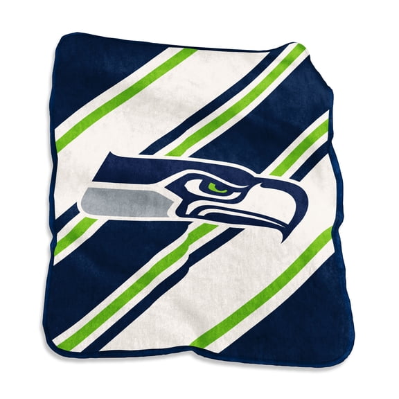 Logo Brands Seattle Seahawks 50" x 60" Raschel Stripe Throw Blanket