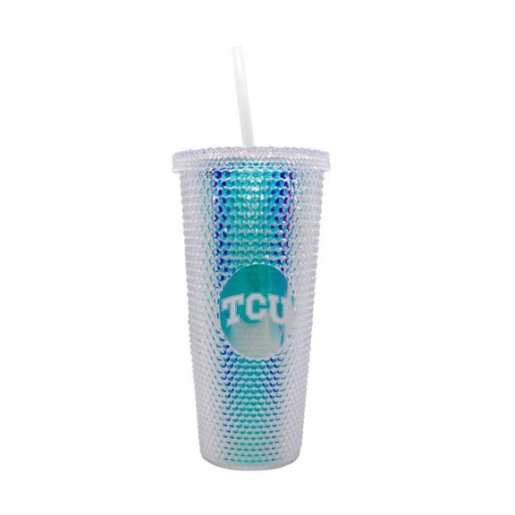 Logo Brands TCU 24 oz Iridescent Studded Tumbler