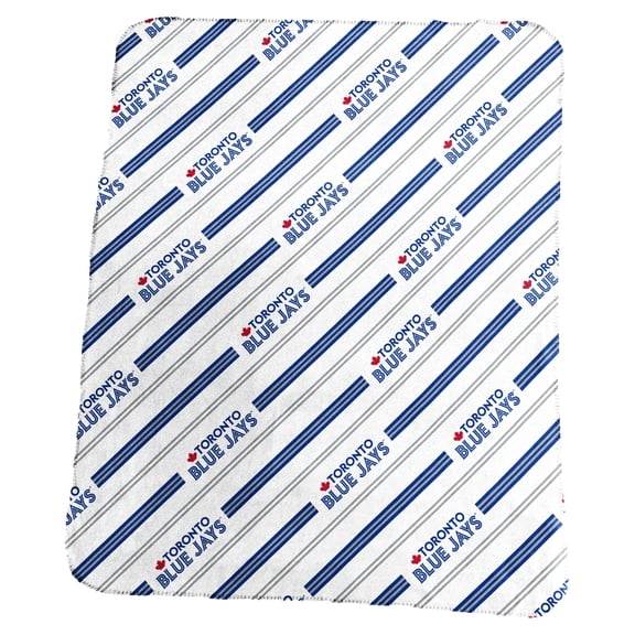 Logo Brands Toronto Blue Jays 50" x 60" Classic Vertical Stripe Fleece Throw Blanket