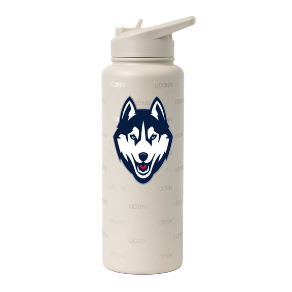 Logo Brands UConn Huskies 34oz. Sand Ghost Quencher Bottle