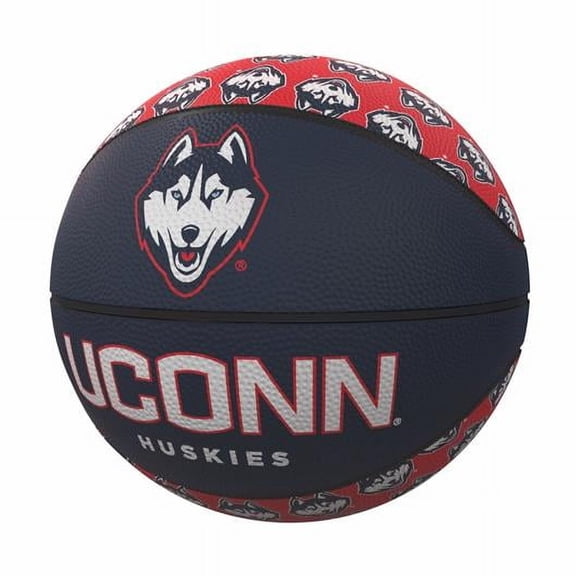 Logo Brands 226-91MR-1 UConn Repeating Logo Mini-Size Rubber Basketball