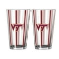 thumbnail image 1 of Logo Brands Virginia Tech Hokies Two-Piece 16oz. Striped Pint Glass Set, 1 of 1