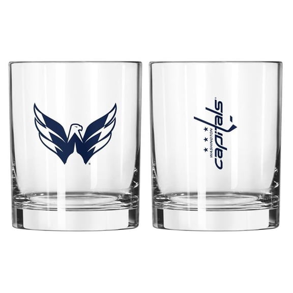 Logo Brands 830-G14R-1 Washington Capitals 14 oz Gameday Rocks Glass