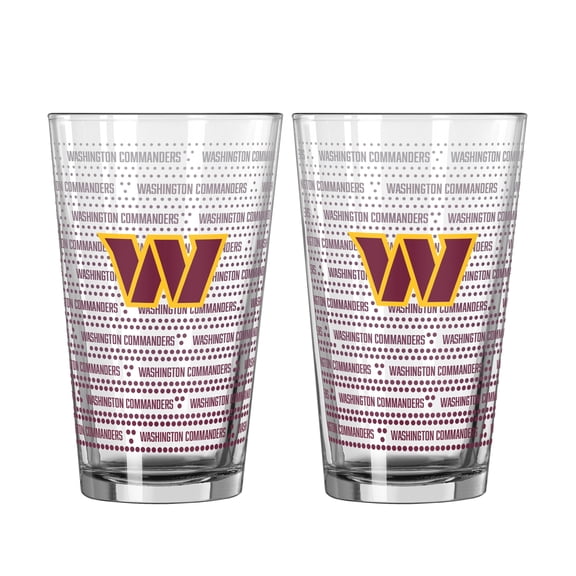 Logo Brands Washington Commanders Two-Pack Chant Fade 16oz. Pint Glass Set