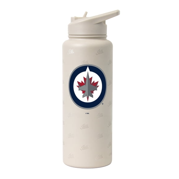 Logo Brands Winnipeg Jets 34oz. Sand Ghost Quencher Bottle