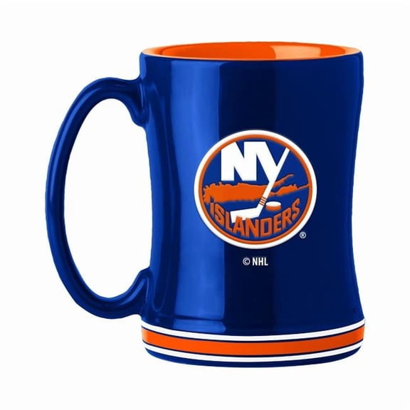 Logo Brands 819-C14RM York Islanders 14 oz Relief Mug