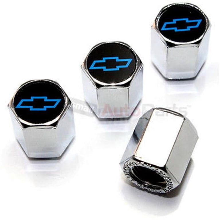 4PCS Blue Anodzed Alumnum Creatve Stylng Tre Valve Stem Caps Fts