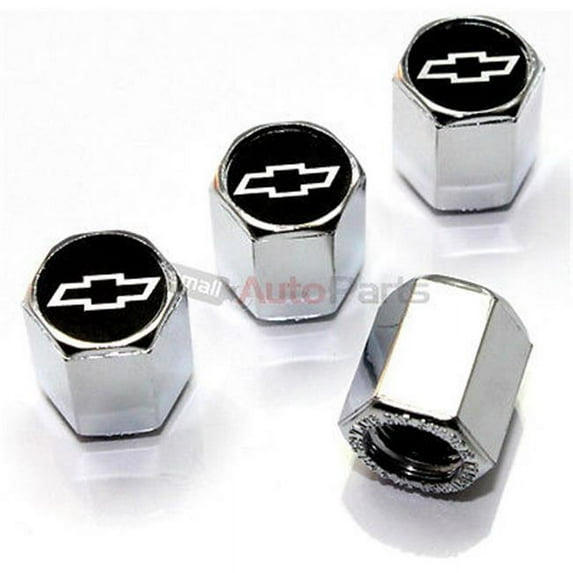 Logo Caps Chevrolet Silver Bowtie Logo Chrome Abs Tire Valve Stem Caps