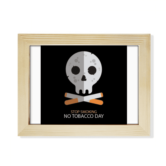 Logo Cartoon l Stop Smoking Desktop Photo Frame Picture Art Decoration Painting 6x8 inch