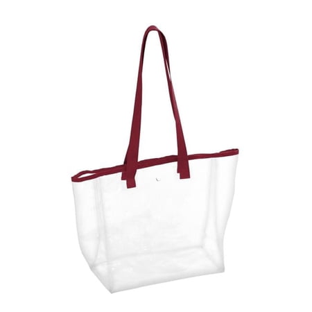 Logo Chair 001-65P-GARNET Plain Garnet Stadium Clear Bag