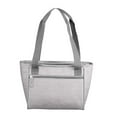 thumbnail image 1 of Logo Chair 001-83CR-GRAY Plain Gray Crosshatch Cooler Tote Bag Holds for 16 Cans, 1 of 1