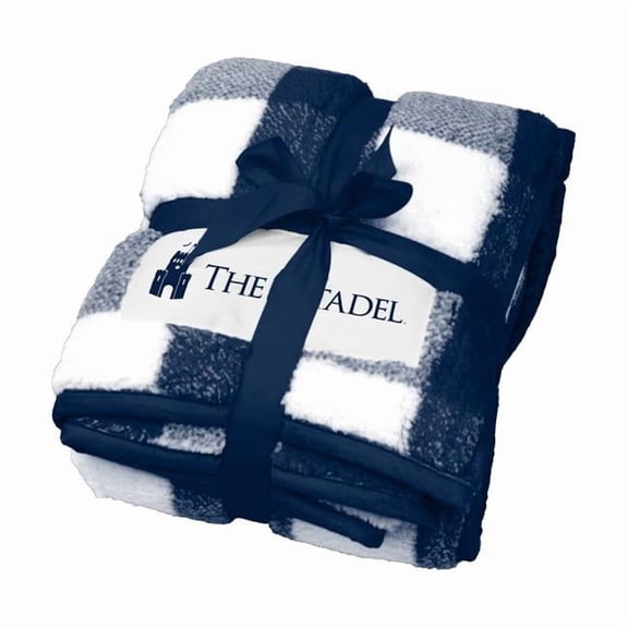 Logo Chair 122-253 NCAA Citadel Bulldogs Buffalo Check Frosty Fleece