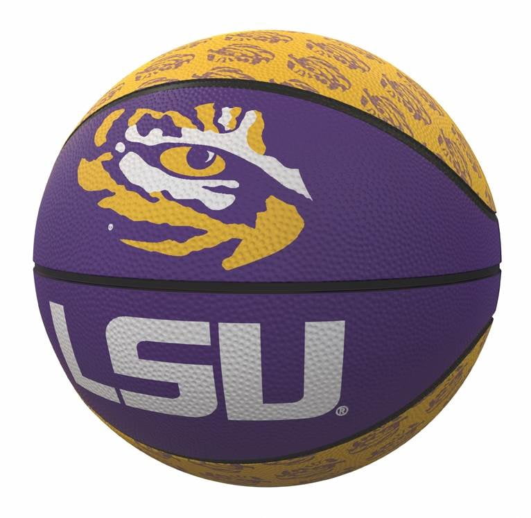 Logo Chair 162-91MR-1 NCAA Louisiana State University Repeating Mini-Size Rubber Basketball