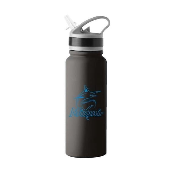 Logo Chair 512-S25UFTB-8 25 oz Major League Baseball Miami Marlins Stainless Single Wall Flip Top Bottle