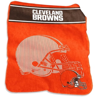Cleveland Browns Team Logo Poly Spandex Sherpa Blanket - 50" X 60", Stretchy & Super Soft