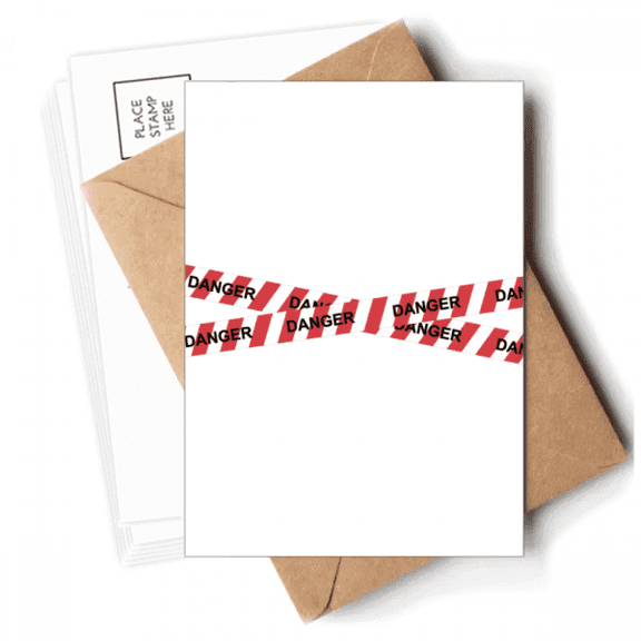 Logo Danger Line No Entry Postcards Envelopes Blank Note Cards Mailing