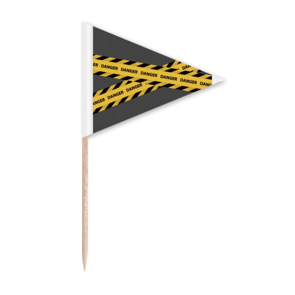 Logo Danger Warning Art Deco Fashion Toothpick Triangle Cupcake Toppers ...