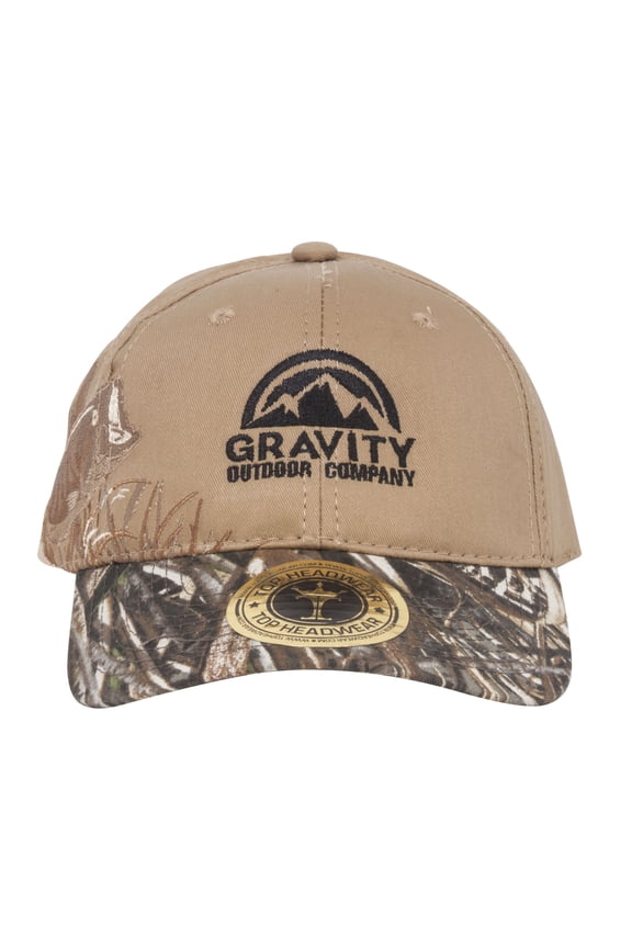 Logo Fishing Bass Two-Tone Tree Adjustable Baseball Cap