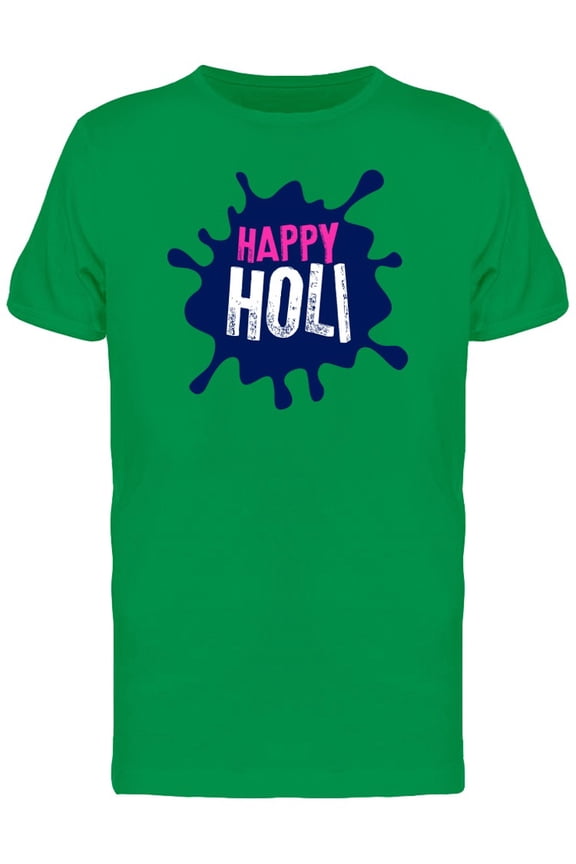 Logo Happy Holi Color Splash Tee Men's -Image by Shutterstock