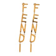 Logo Letters Drop Earrings Metal By Rebag