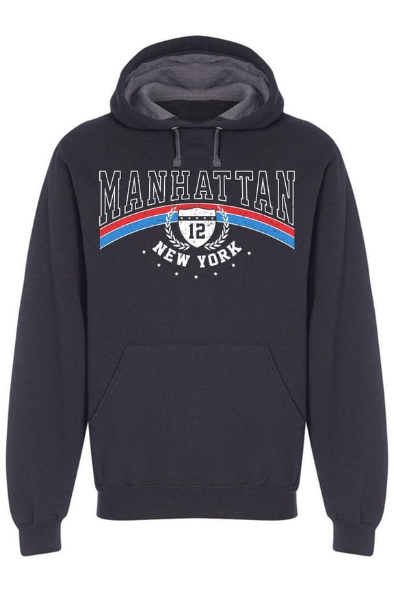 Logo: Manhattan Hoodie Men -Image by Shutterstock, Male Large