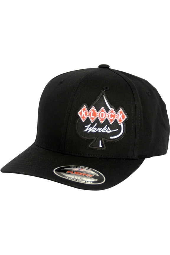 Logo Mens Flexfit Hat Black/Red LG/XL