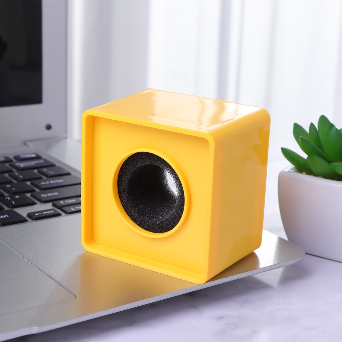 Logo Mic Microphone Station Flag Mark Stand Square Cube Shaped