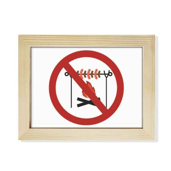Logo No Barbecue Art Deco Fashion Desktop Photo Frame Picture Art Decoration Painting 6x8 inch