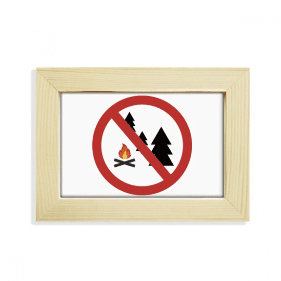 Logo No Burning Fires Art Deco Fashion Desktop Decorate Photo Frame Picture Art Painting 5x7 inch