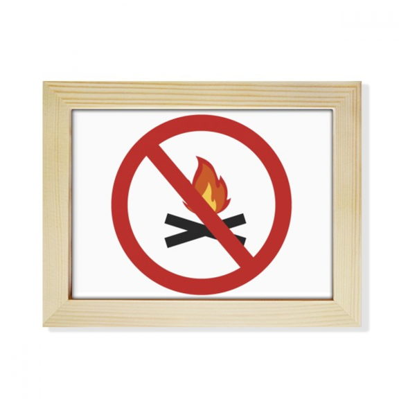Logo No Burning Fires Art Deco Fashion Desktop Photo Frame Picture Art Decoration Painting 6x8 inch