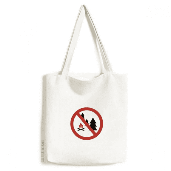 Logo No Burning Fires Art Deco Fashion Tote Canvas Bag Shopping Satchel Casual Handbag