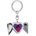 thumbnail image 1 of Logo No Touching Art Deco Fashion Heart Angel Wing Key Chain Holder, 1 of 3