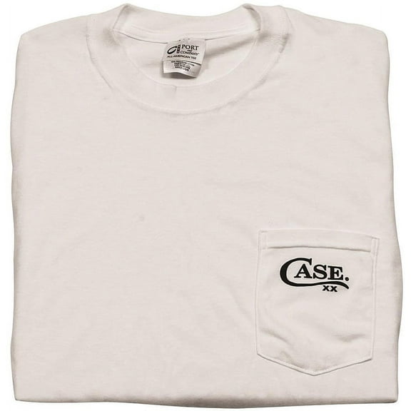 Logo Premium 100% Cotton Small White Pocket T-shirt