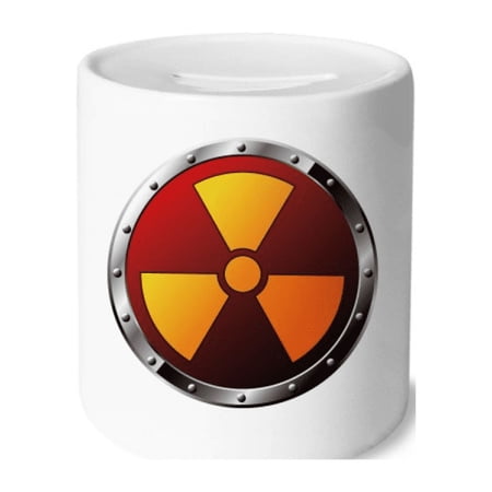 Logo Radioactive Substances Warning Money Box Cerac Coin Case Piggy Bank