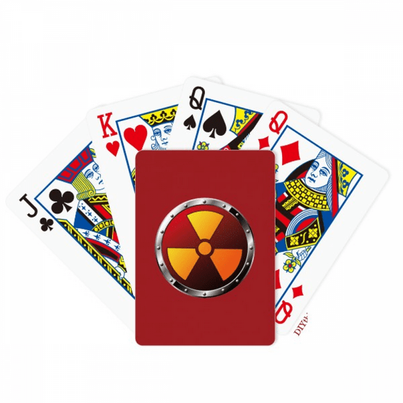 Logo Radioactive Substances Warning Poker Playing Card Tabletop Board Game