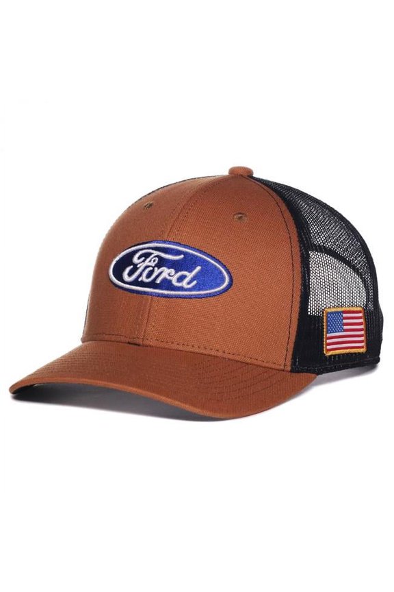 Logo Raised Stitched Patch Pre-Curved Adjustable Trucker Hat
